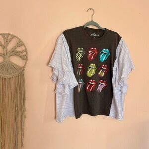 Upcycled Rolling Stones Shirt